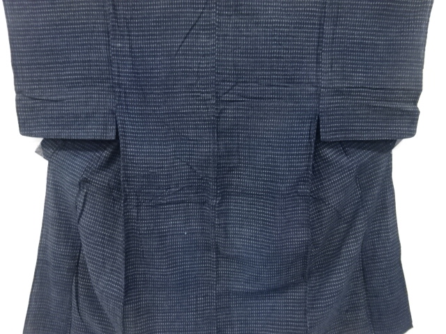 アンティーク　木綿　本場久留米書生絣　単衣男物着物